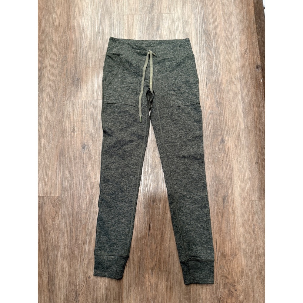 Aerie Chill Play Move Joggers Womens Medium Long Olive Green Heathered Pockets